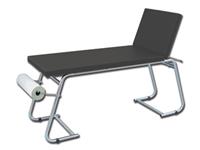 EXAMINATION COUCH - chromed - black